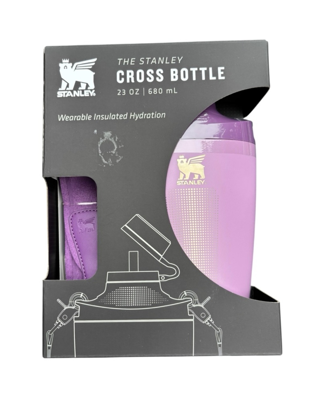 Stanley Purple Cross Bottle Shoulder Strap